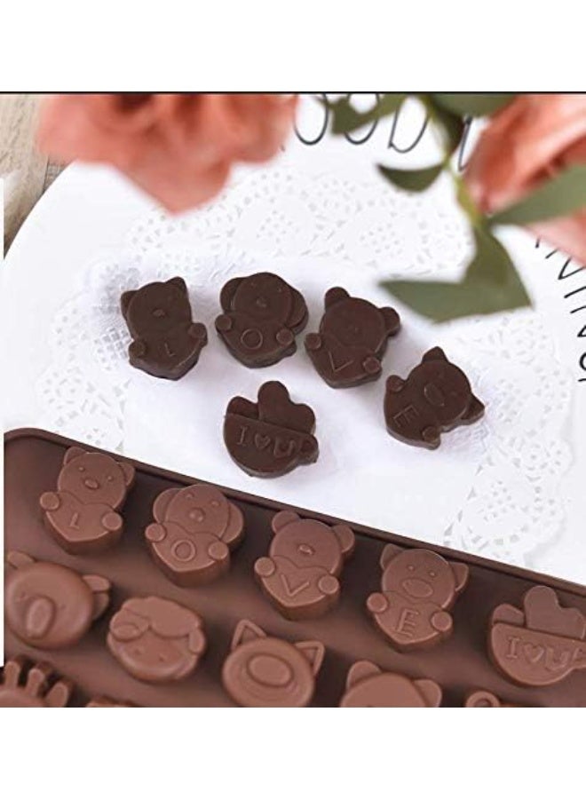 Diverse Animal Silicone Chocolate Making Molds, Food Grade Silicone for Chocolate, Candy, Ice Cube, Dog Treats. 4 Pcs - Image 4
